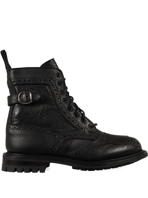 Tricker's buckle-strap brogue combat boots