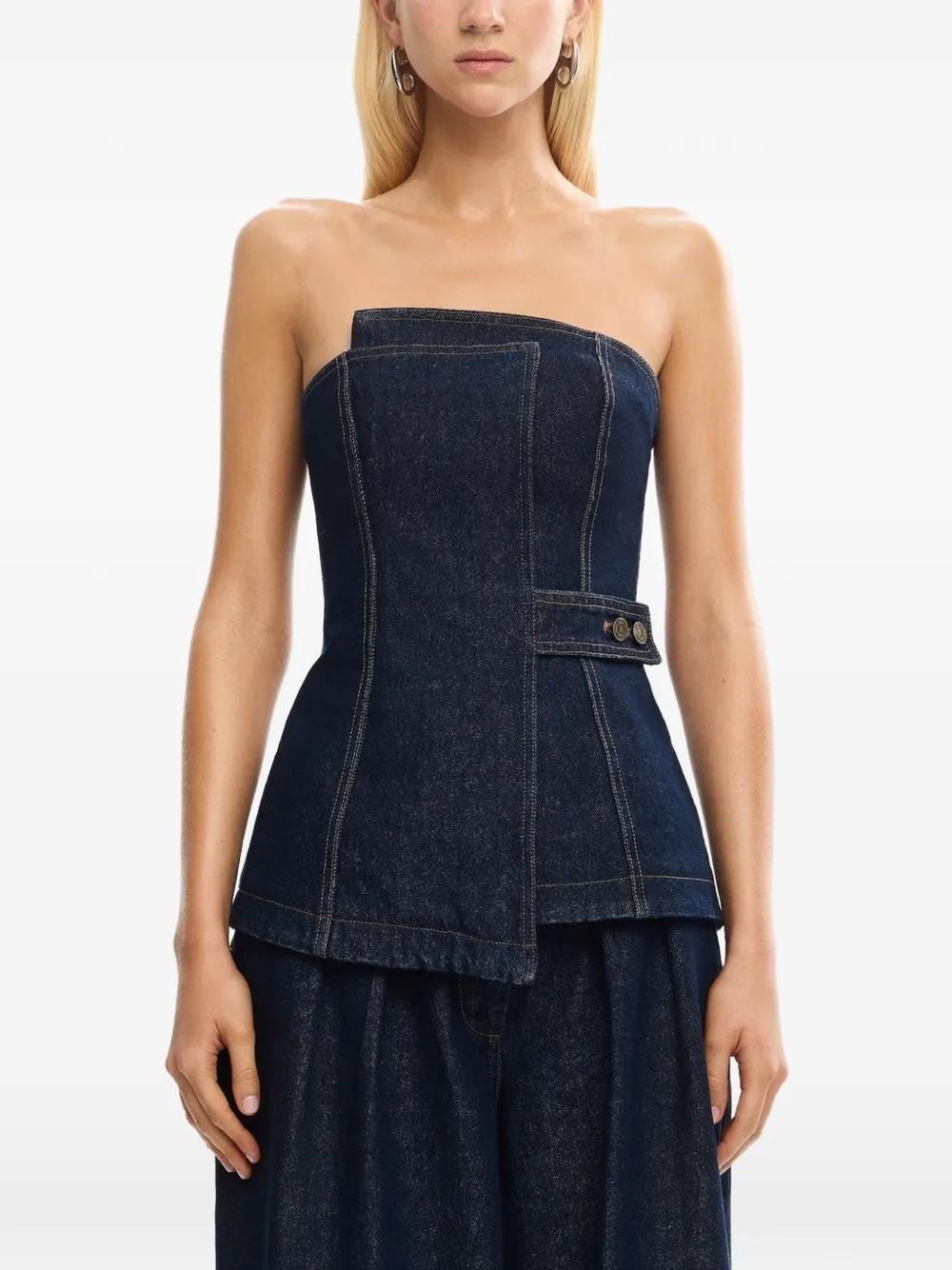 SIGNIFICANT OTHER Micah denim top - Blu