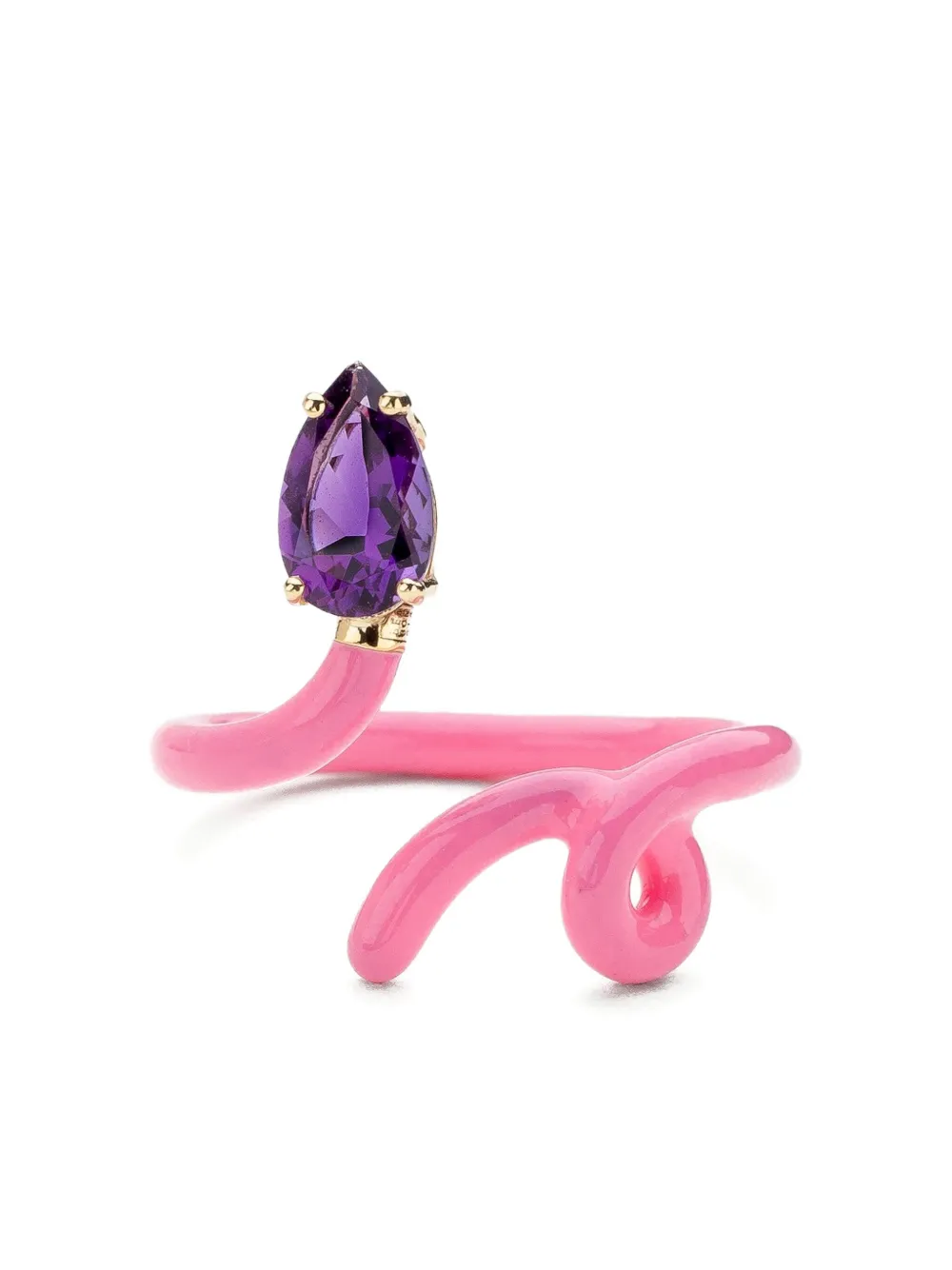 Bea Bongiasca 9K yellow gold Baby Vine amethyst ring | Fine Jewelry | Image 2