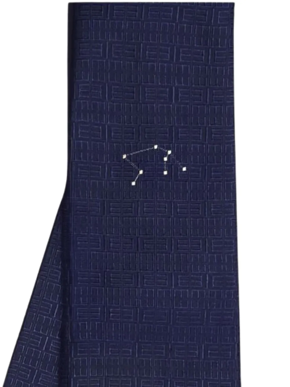 Elios Milano Aquarius Constellation stropdas met geometrisch patroon Blauw