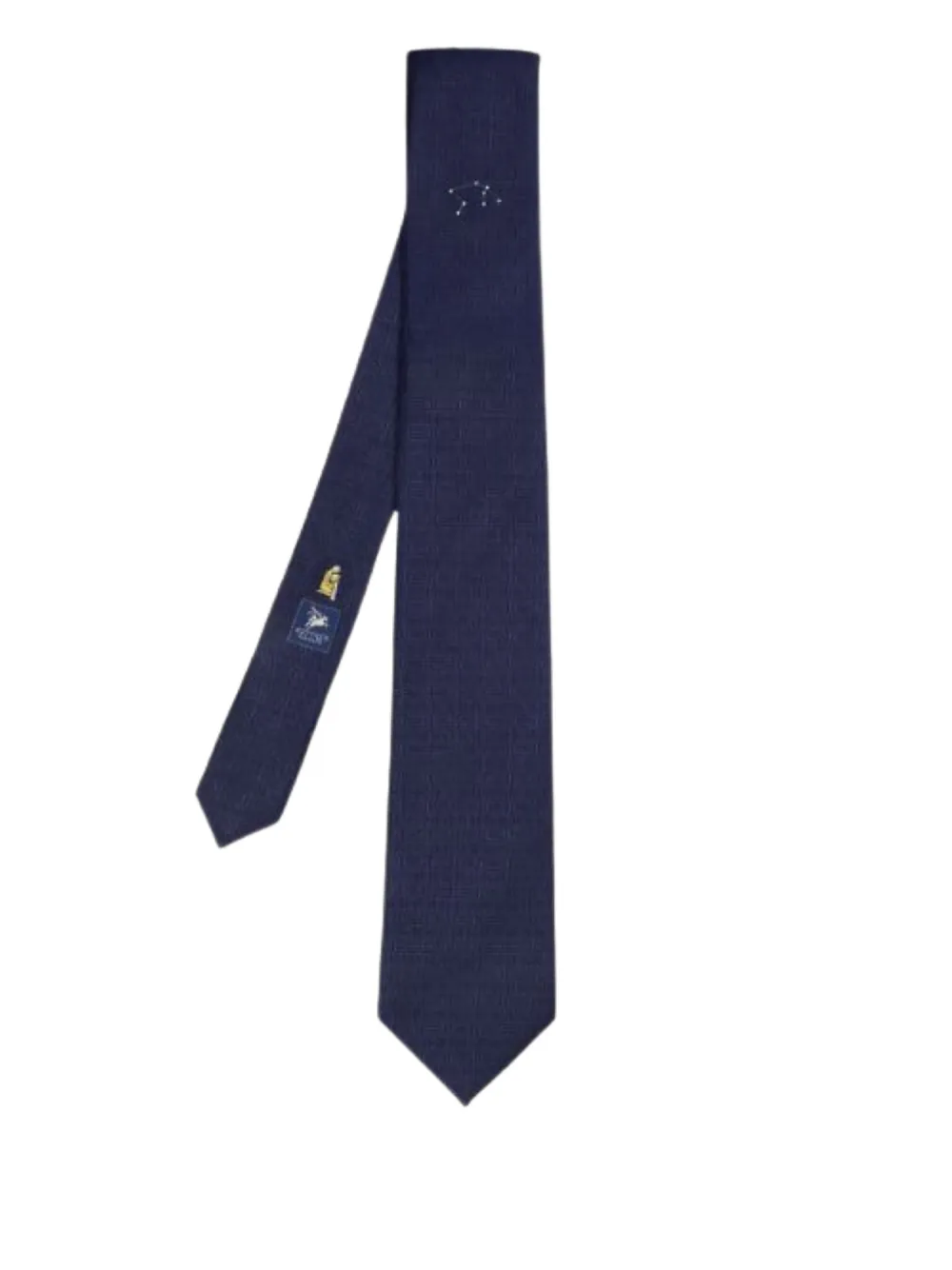 Elios Milano Aquarius Constellation stropdas met geometrisch patroon Blauw