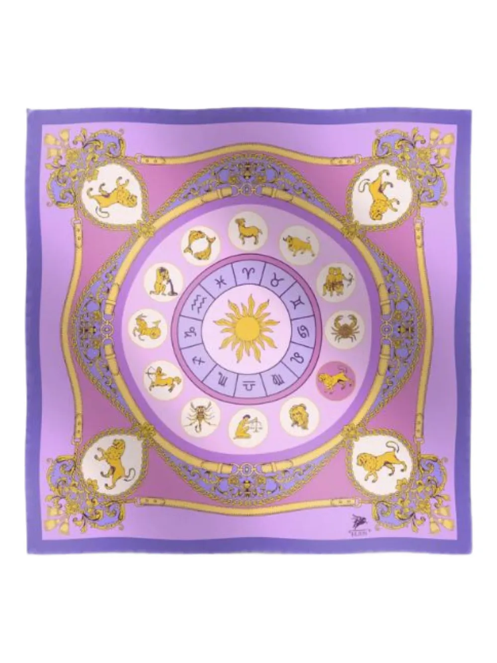 Elios Milano lion zodiac scarf - Viola
