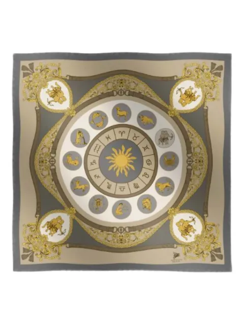 Elios Milano zodiac-print silk scarf