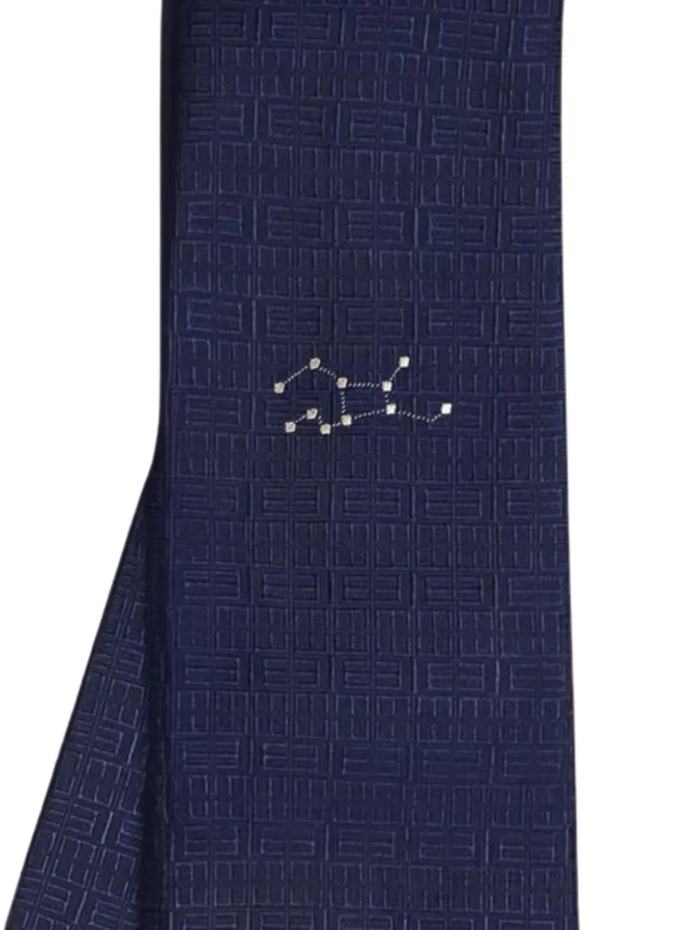Elios Milano Virgo geometric-pattern silk tie | Image 2