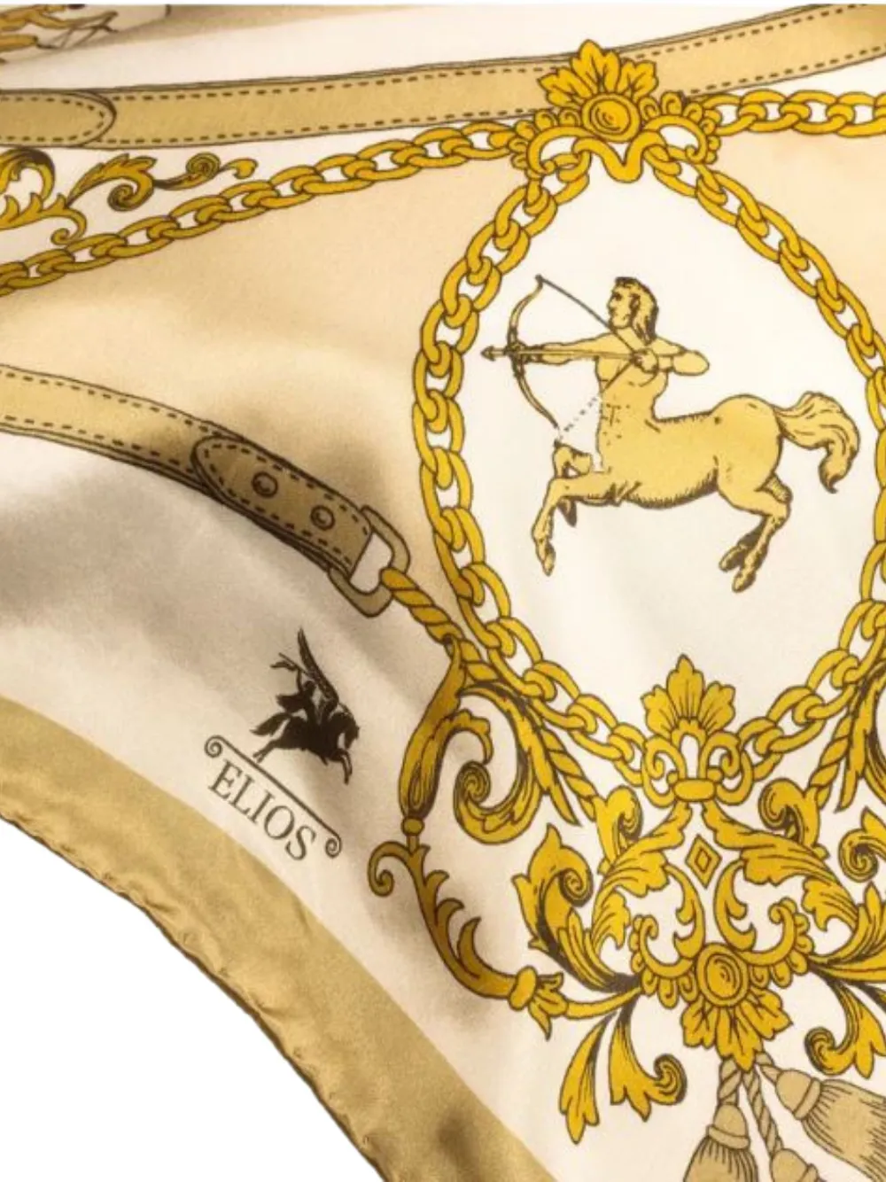 Elios Milano Sagittarius zijden sjaal - Beige
