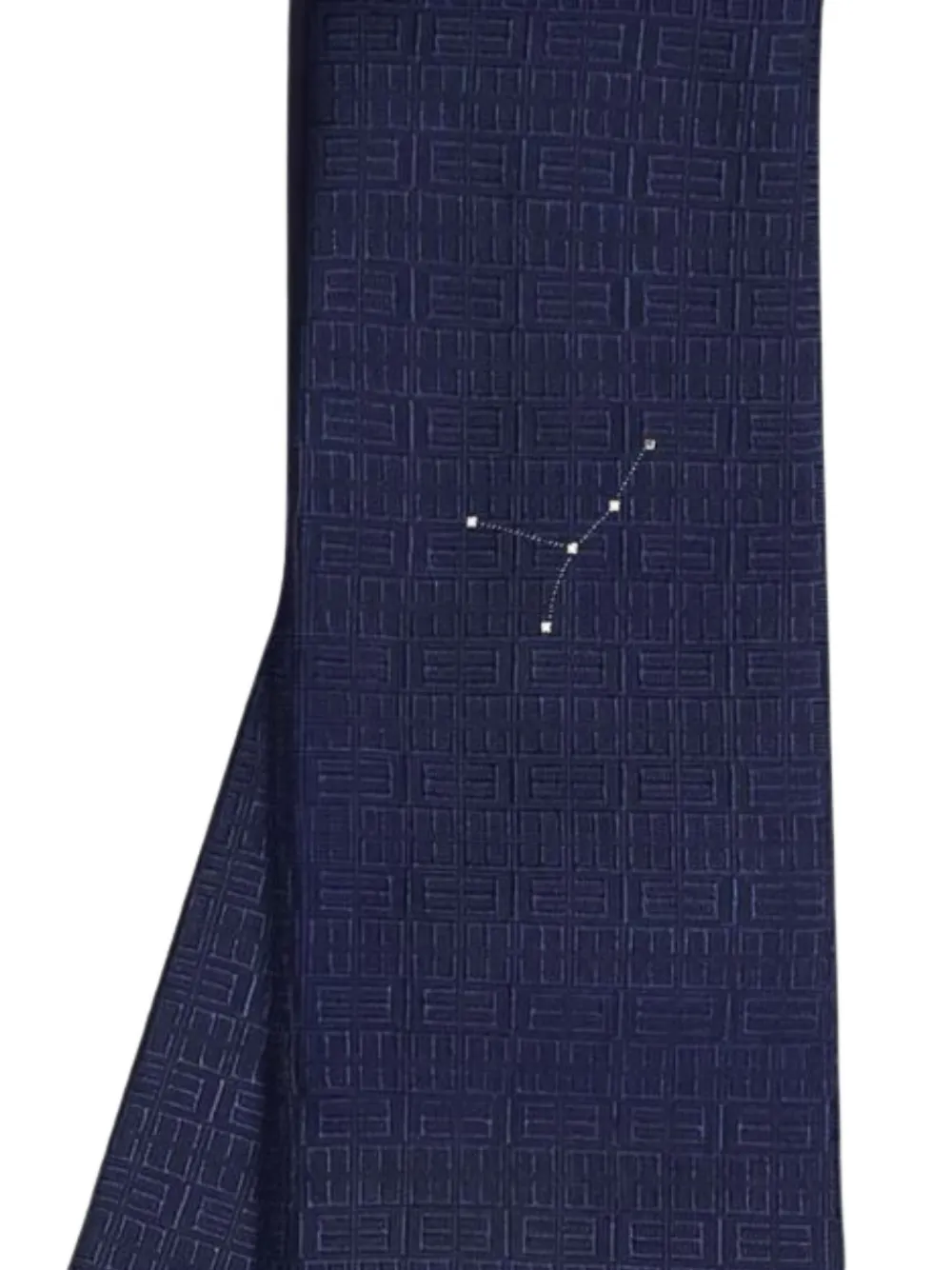 Elios Milano geometric-pattern embroidered tie | Image 2