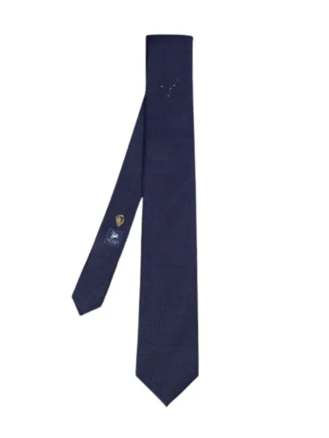 Elios Milano geometric-pattern embroidered tie