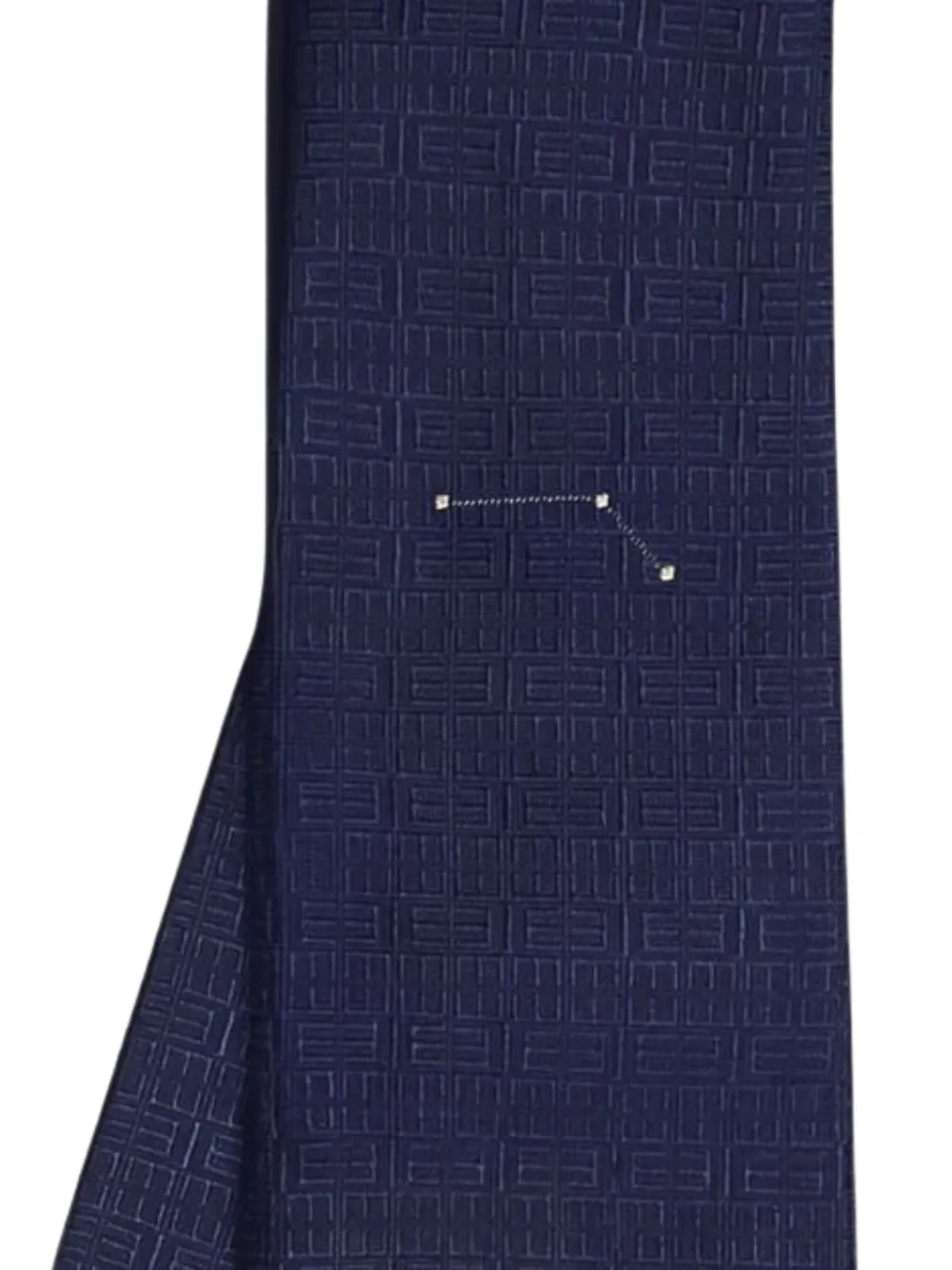 Elios Milano Stropdas met geometrisch patroon Blauw