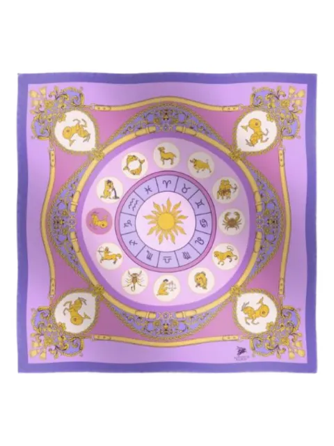 Elios Milano zodiac-print silk scarf