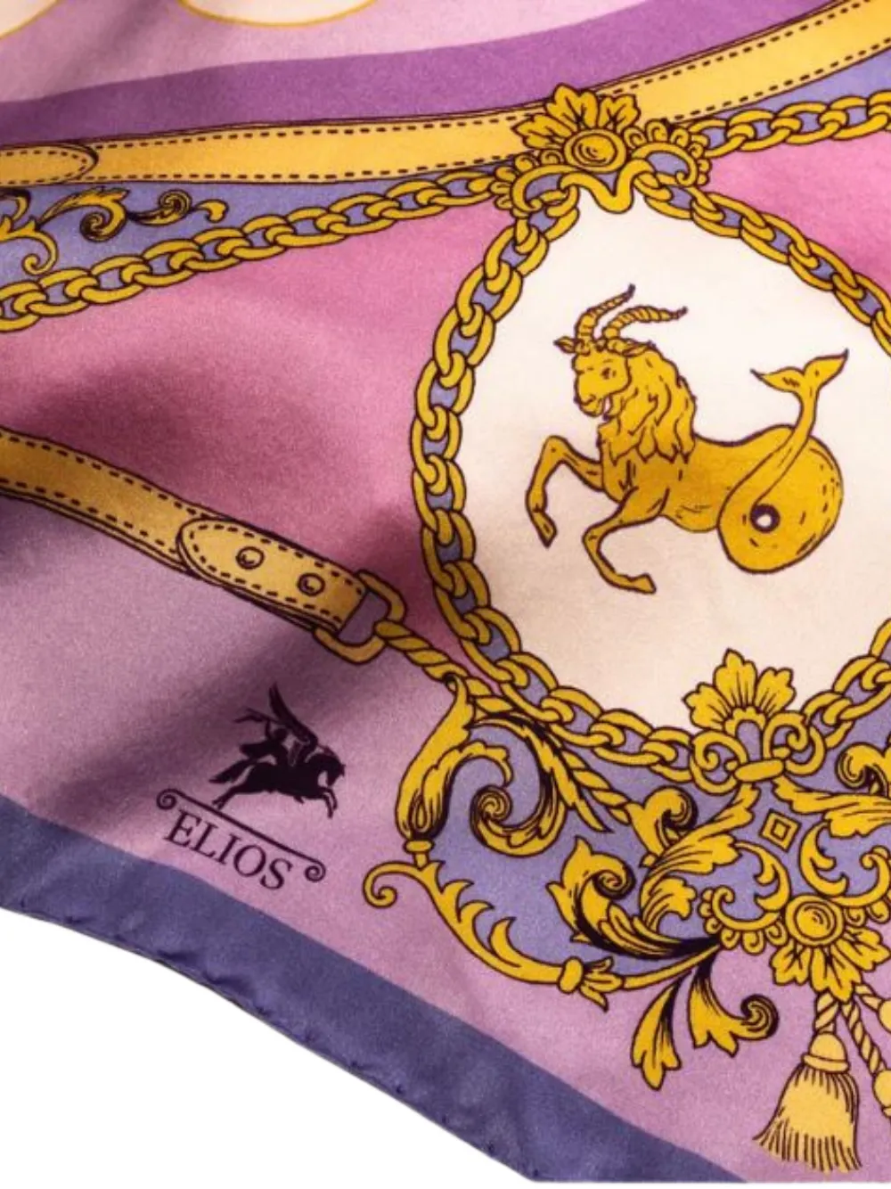 Elios Milano Zijden sjaal met sterrenbeeldprint - Roze