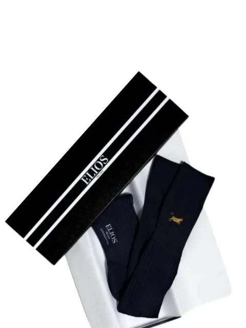 Elios Milano embroidered ribbed socks