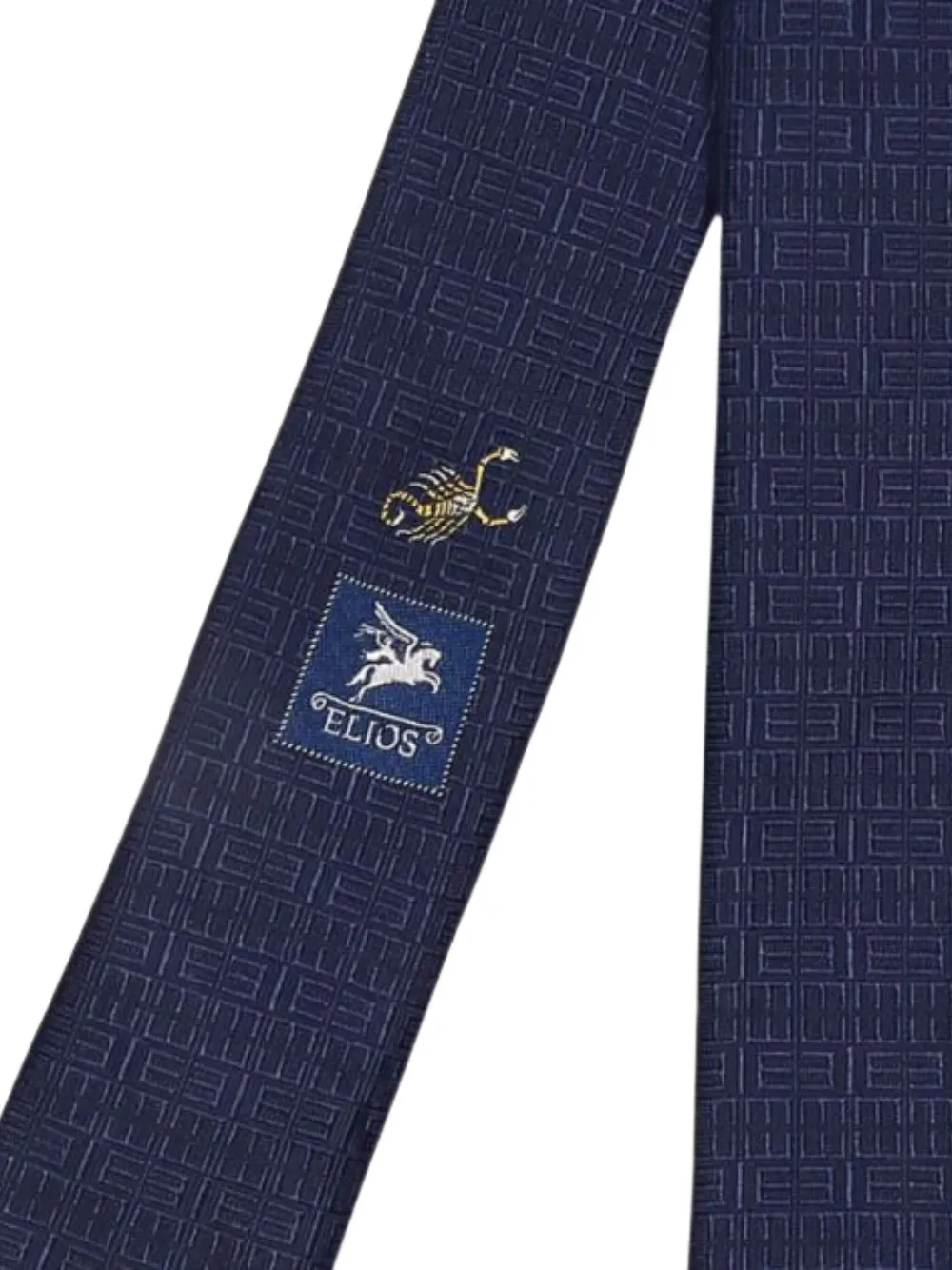 Elios Milano Scorpio geometric-pattern silk tie | Image 2