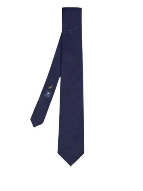 Elios Milano Scorpio geometric-pattern silk tie