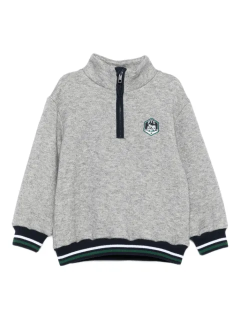 Patachou half-zip embroidered sweatshirt