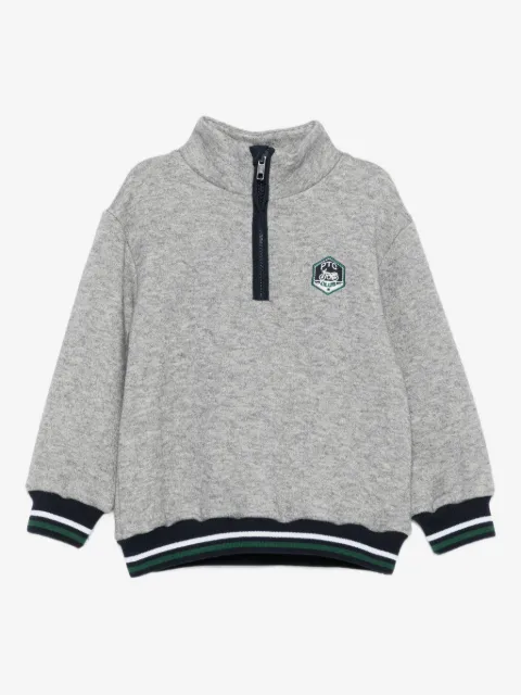 Patachou half-zip embroidered sweatshirt