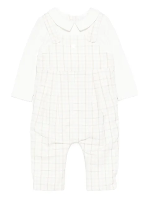 Patachou checked peter pan-collar romper