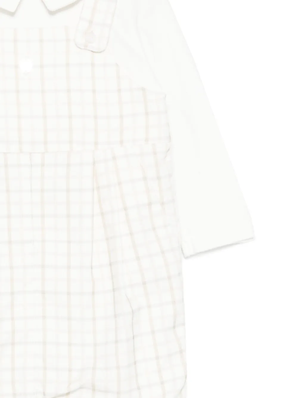 Patachou Geruite romper met Peter Pan kraag Wit