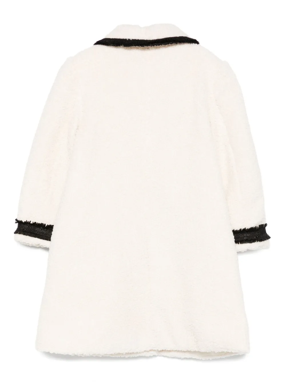 Patachou Frill-trimmed Pocket Coat In White