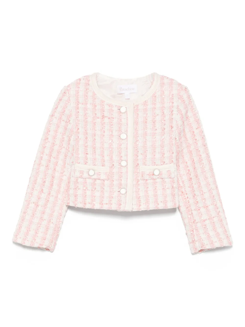 Patachou Kids' Tweed Jacket In Pink