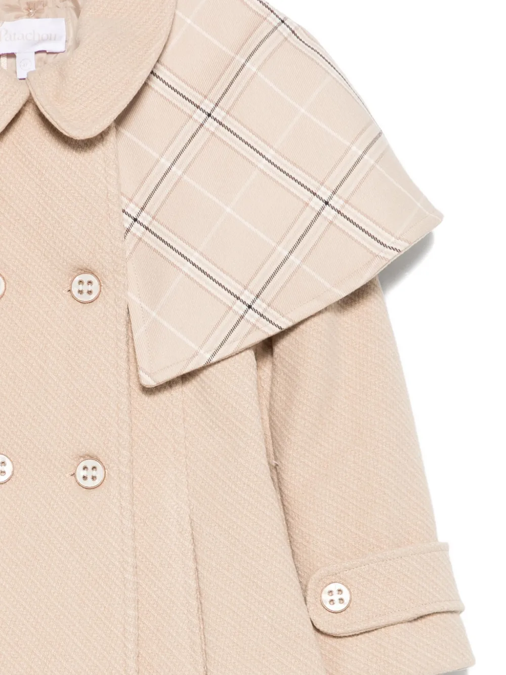 Patachou Storm-flap Coat In Brown