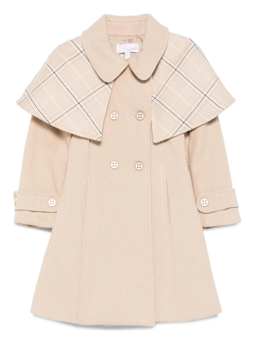 Patachou Kids' Storm-flap Coat In Brown
