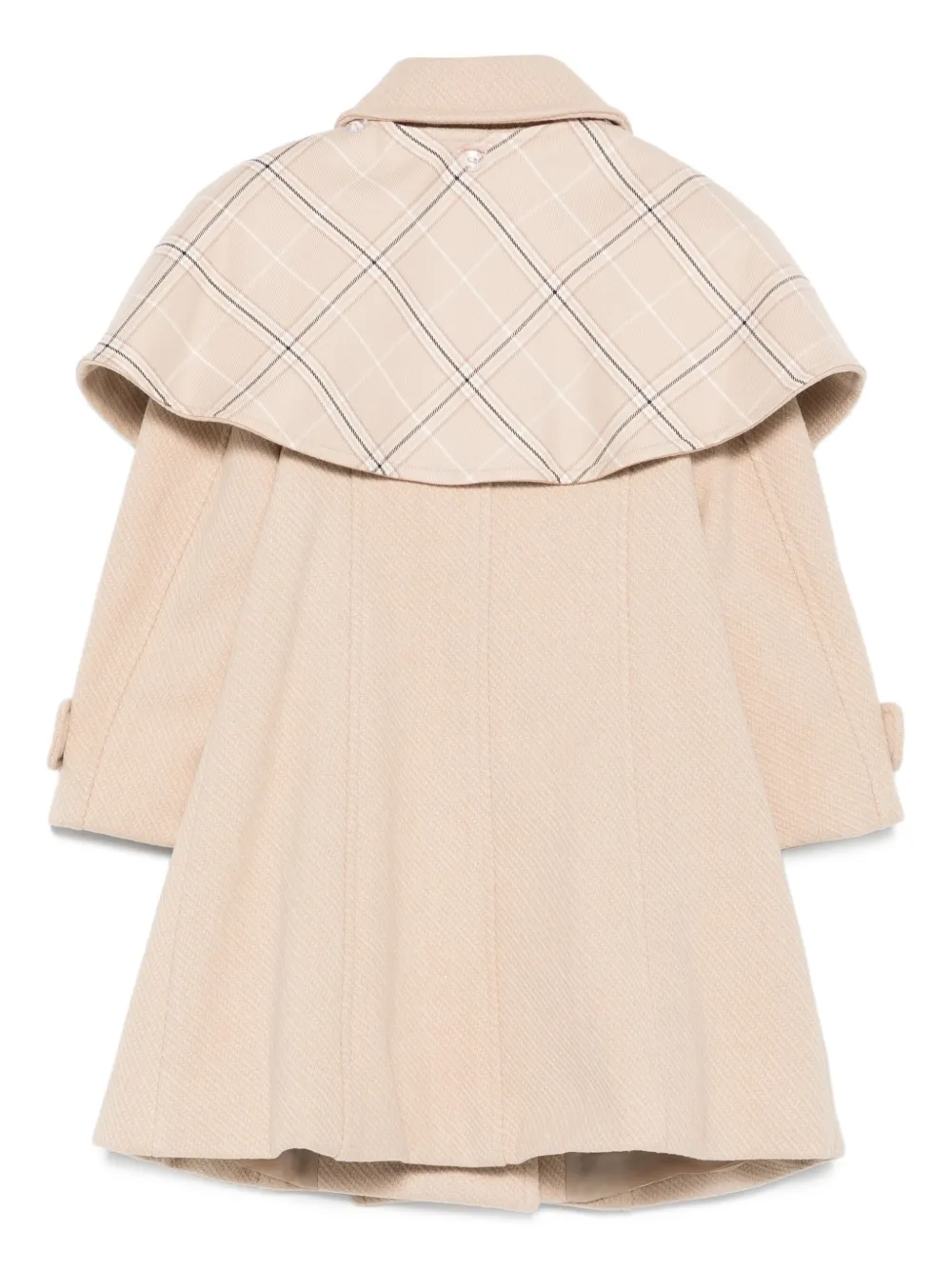Patachou Storm-flap Coat In Brown