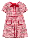 Patachou tweed bow dress - Red