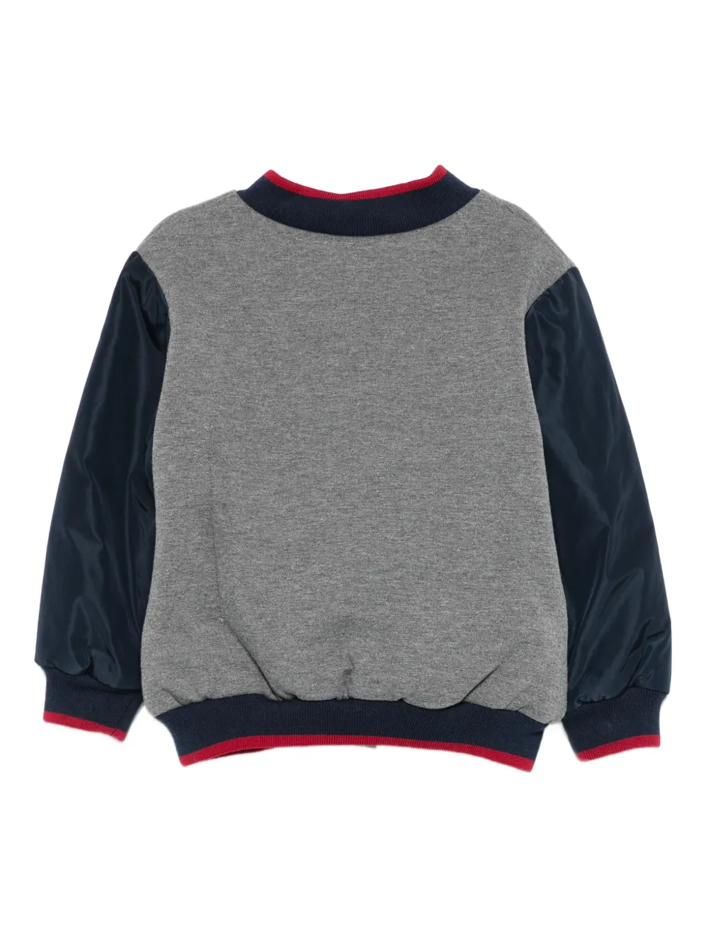 Patachou Contrast-panel Bomber Jacket In Gray