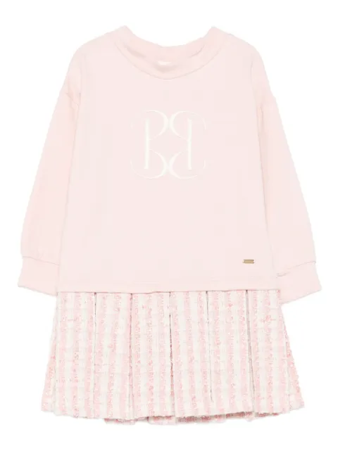 Patachou pleated sweatshirt dress