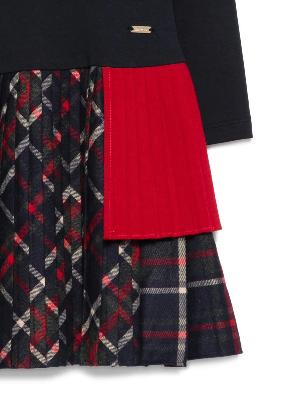 Patachou Geplooide jurk met vlakken Blauw