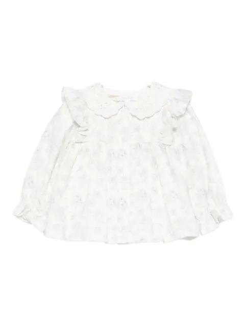 Patachou floral-print ruffled blouse