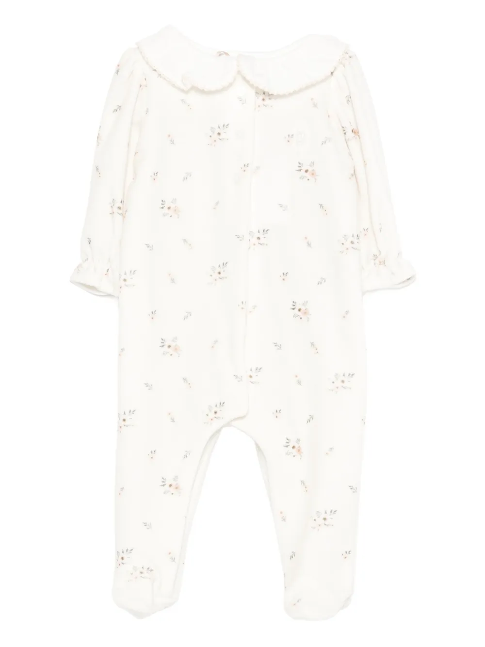 Patachou floral-print Peter Pan-collar pajama | White | Image 1