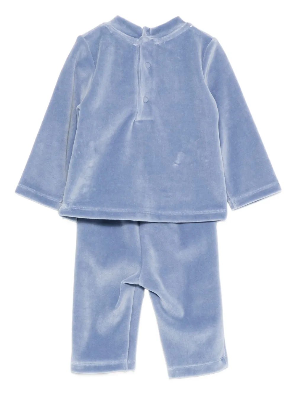 Patachou Embroidered Velour-effect Tracksuit Set In Blue