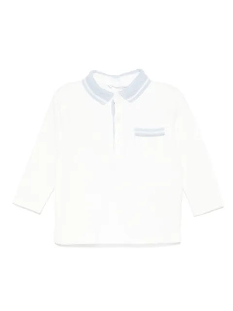 Patachou long-sleeve tipped polo shirt