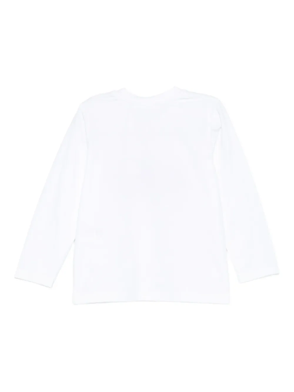 Patachou Embroidered-vehicle Long-sleeve T-shirt In White
