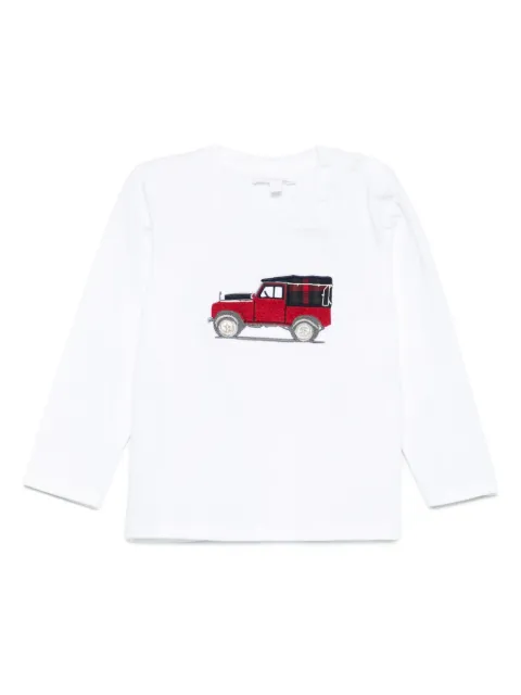 Patachou embroidered-vehicle long-sleeve t-shirt