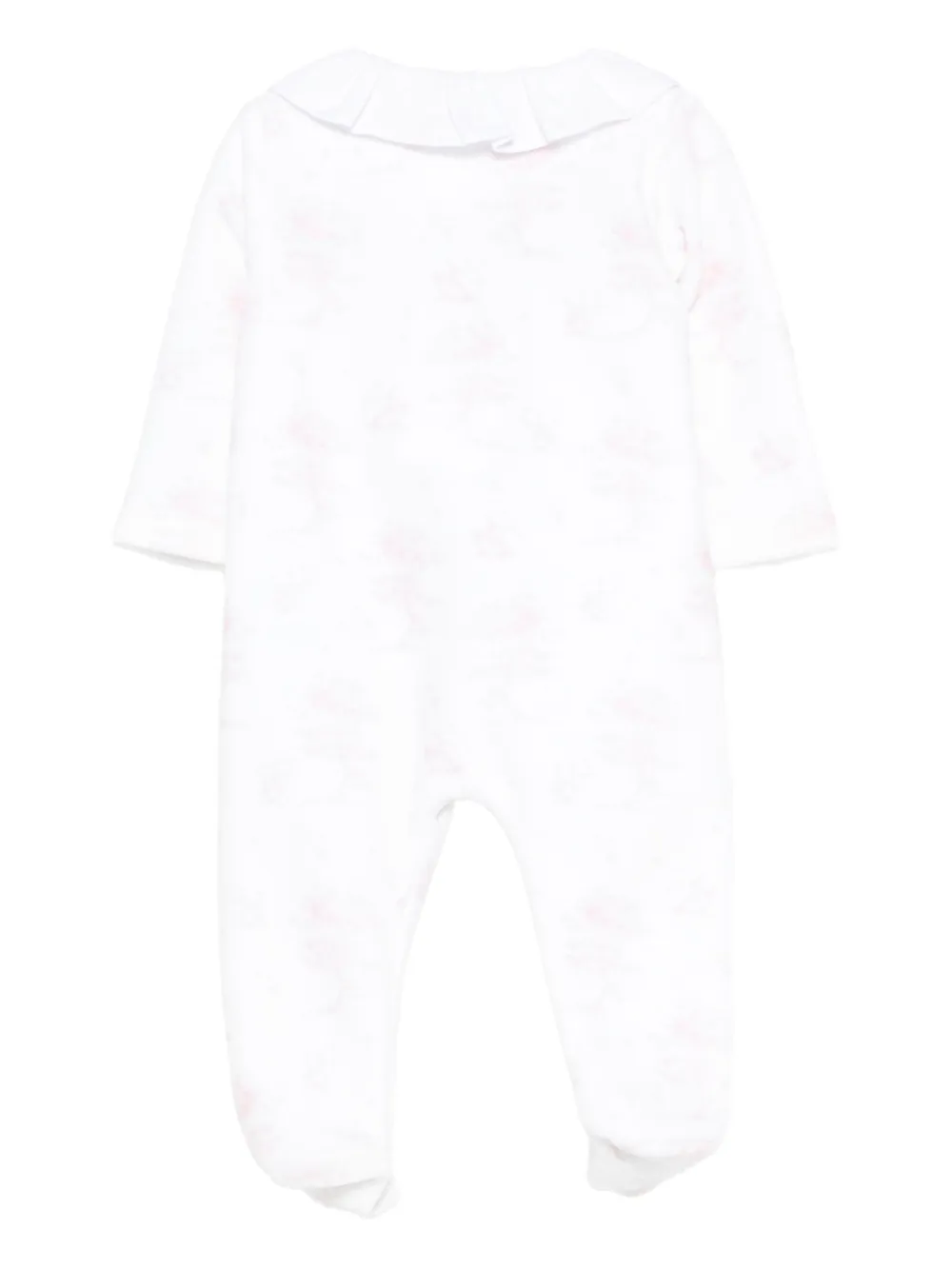 Patachou Ruffled Print Pajama In White