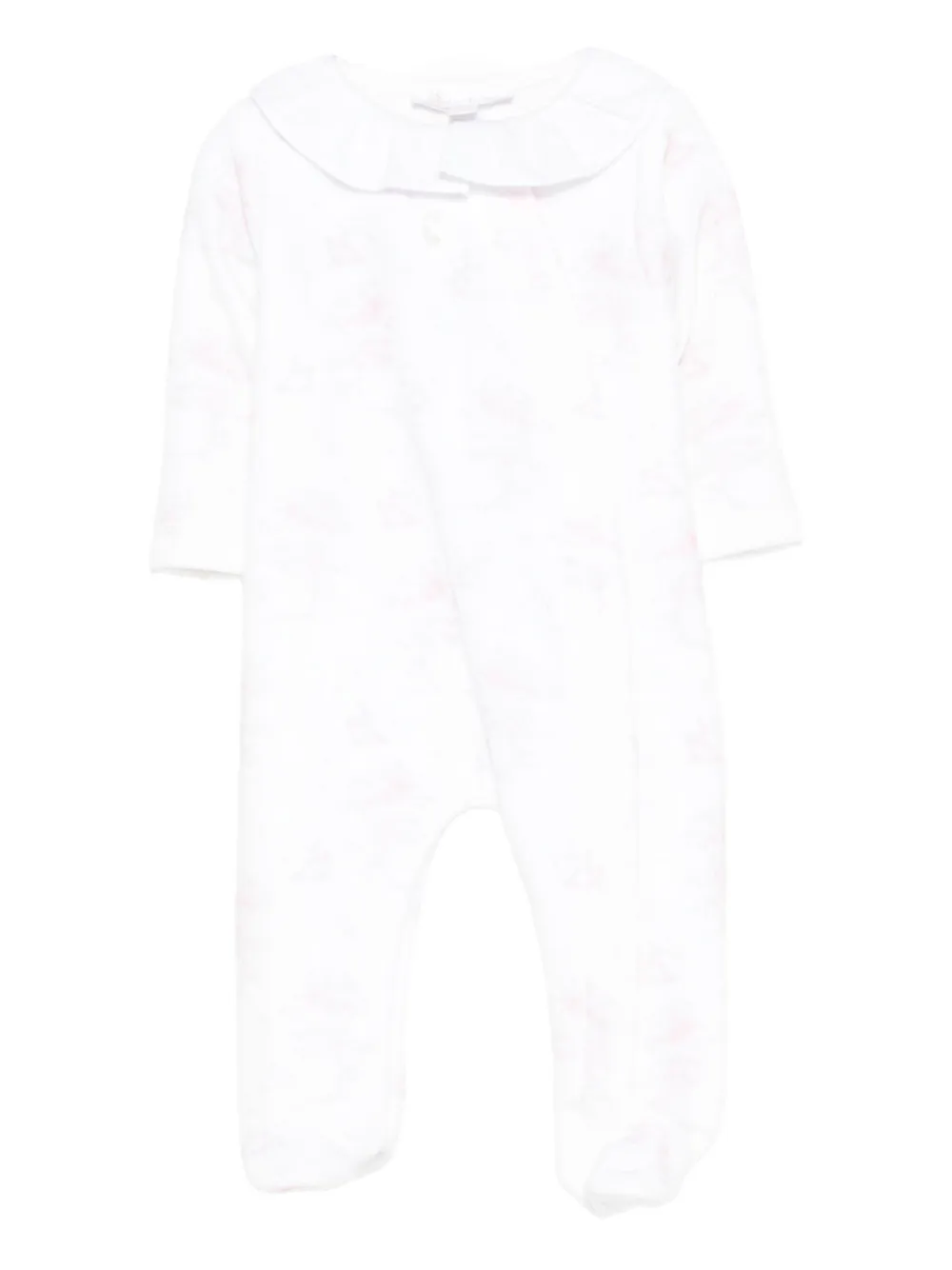 Patachou Ruffled Print Pajama In White