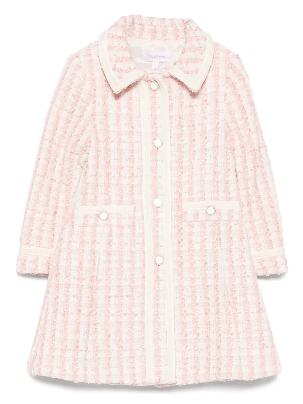Patachou Kids' Tweed Peacoat In Multi