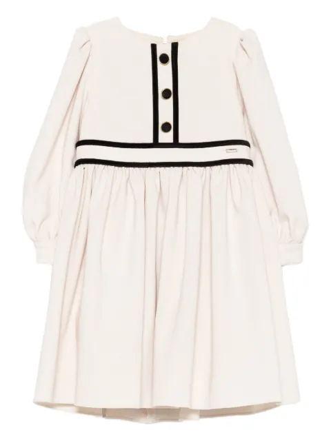 Patachou vestido con mangas farol y ribete de terciopelo