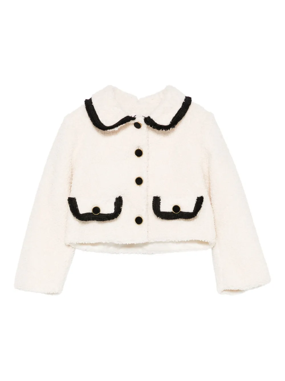 Patachou frilled-collar buttoned coat | White | Image 1