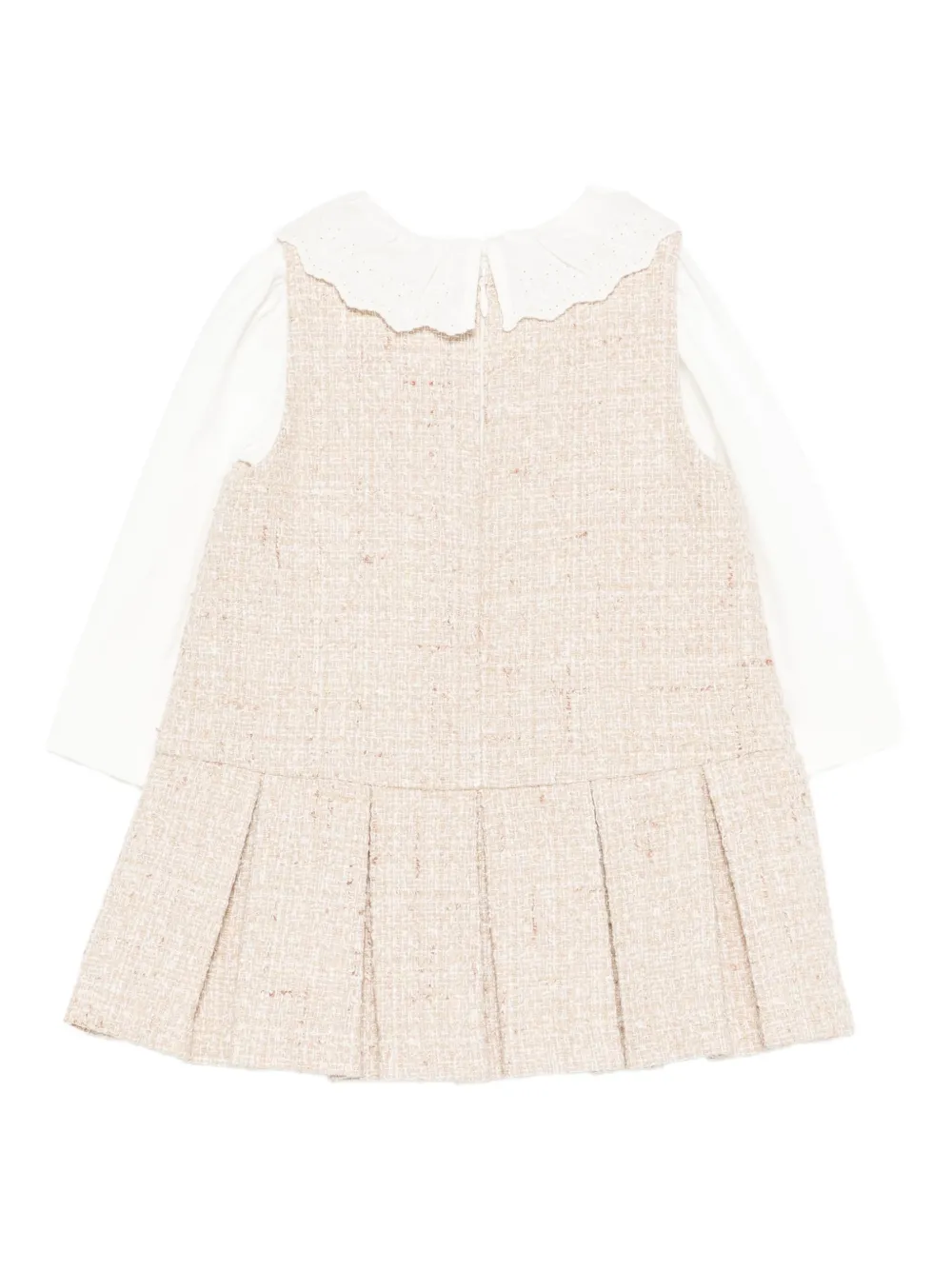 Patachou Tweed Dress In White