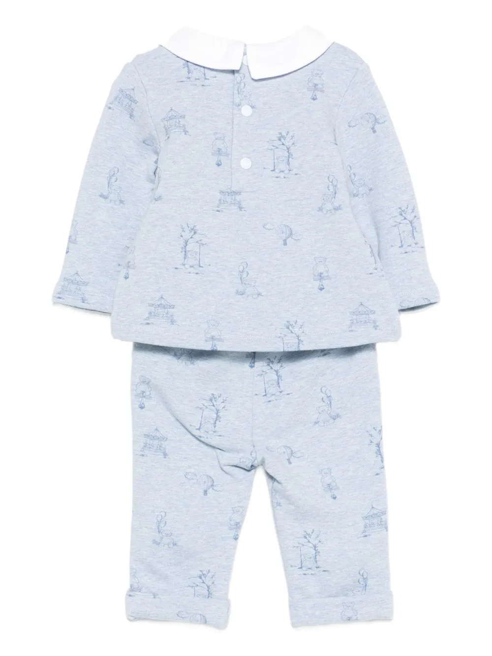 Patachou Graphic-print Trousers (set Of Two) In Blue