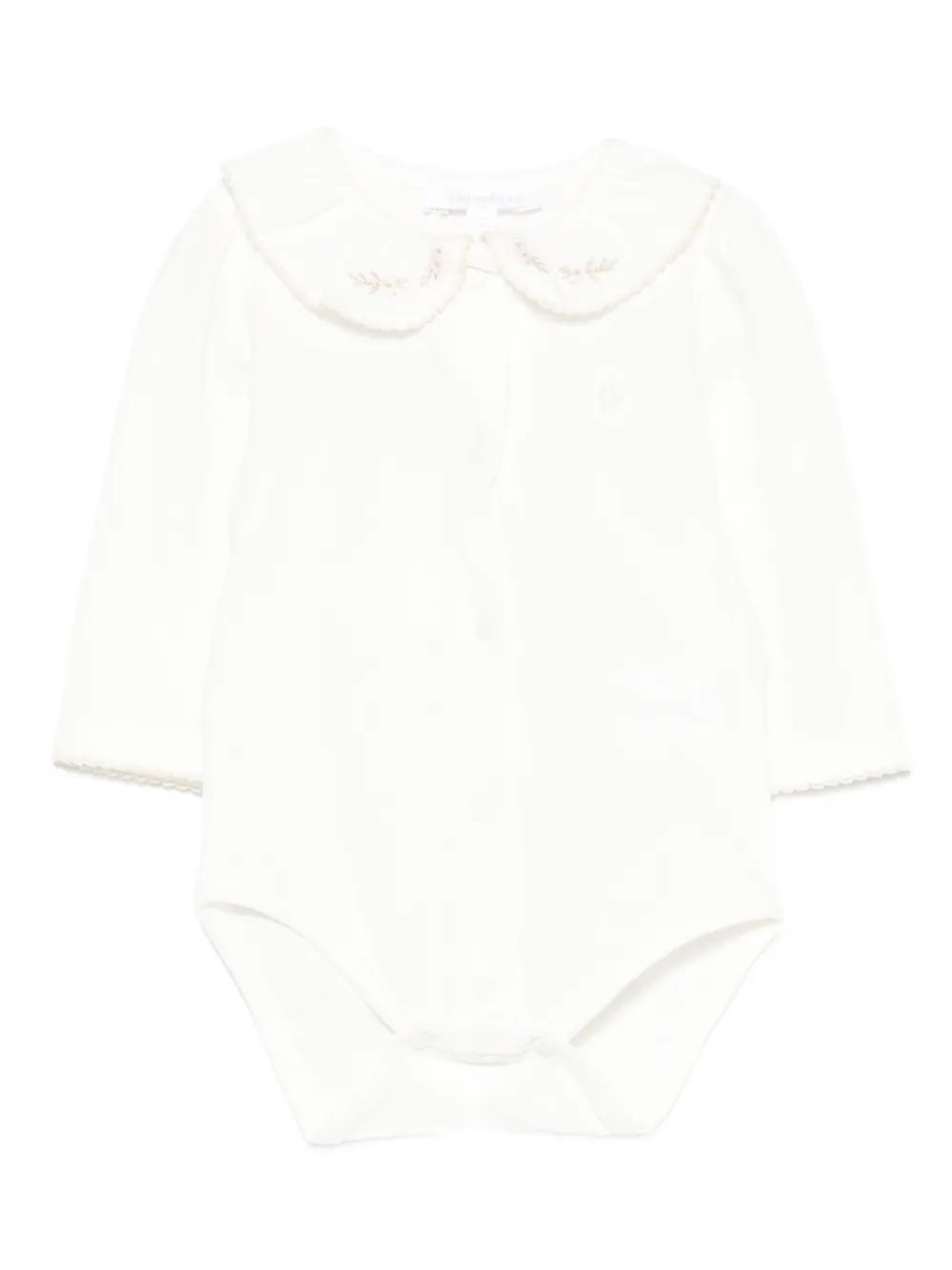 Patachou Embroidered-collar Body In White