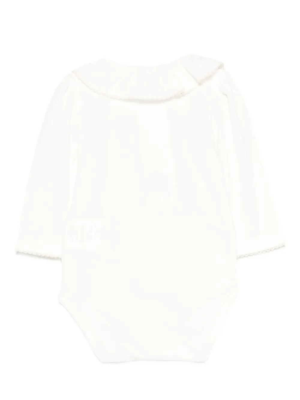 Patachou Embroidered-collar Body In White