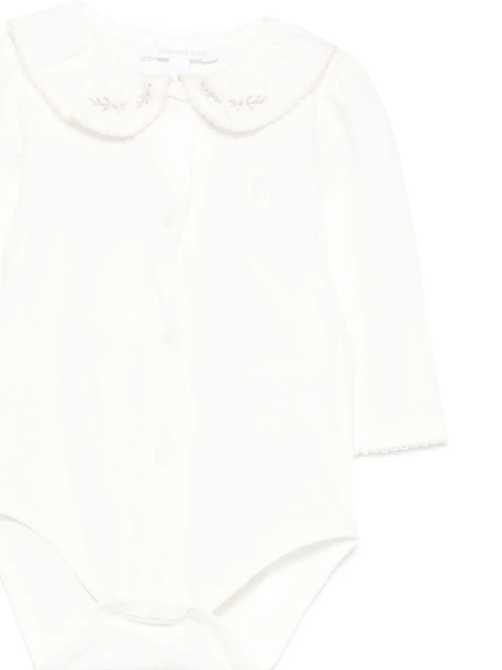 Patachou Embroidered-collar Body In White