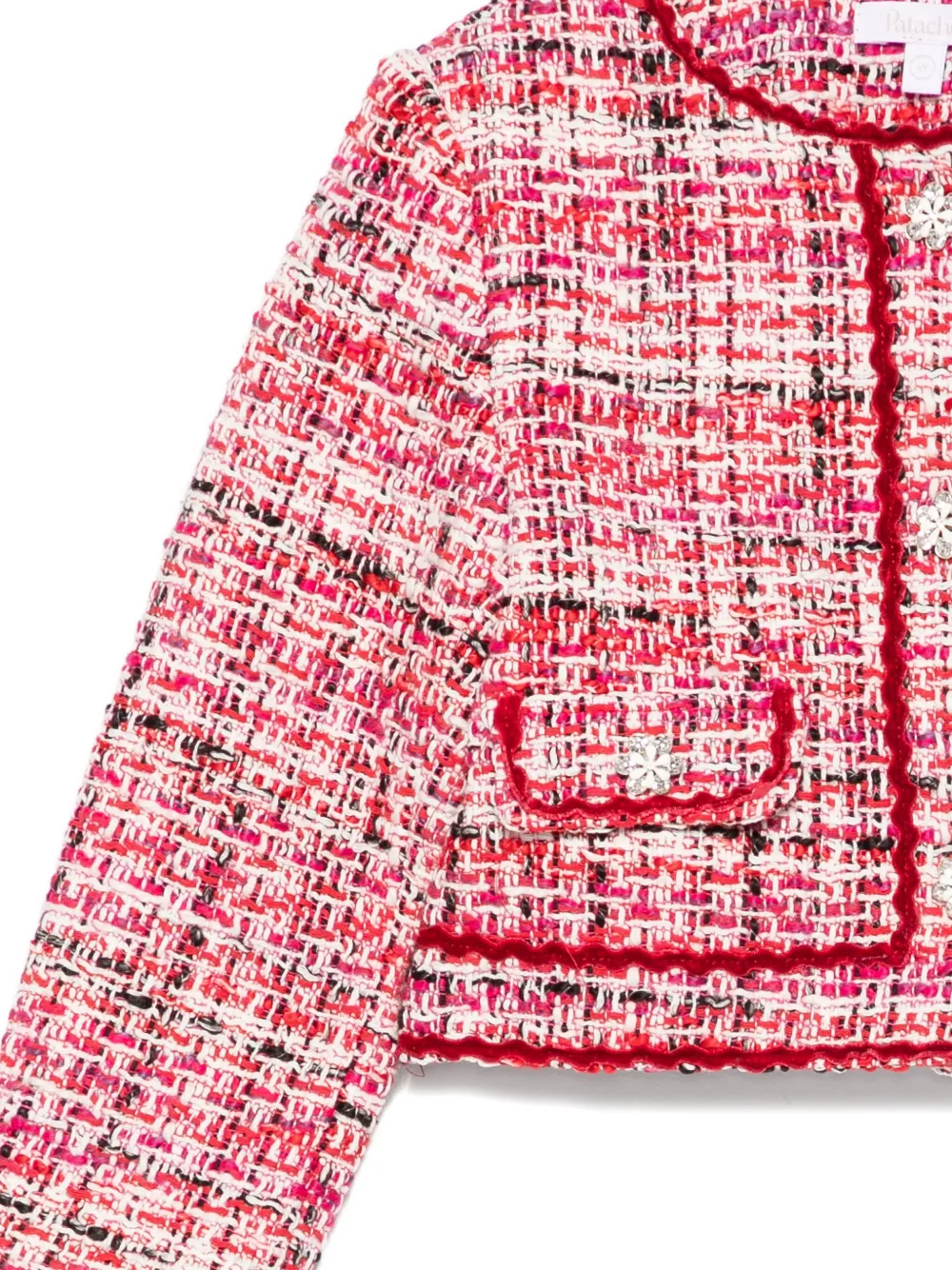 Patachou Tweed verfraaid jack Rood
