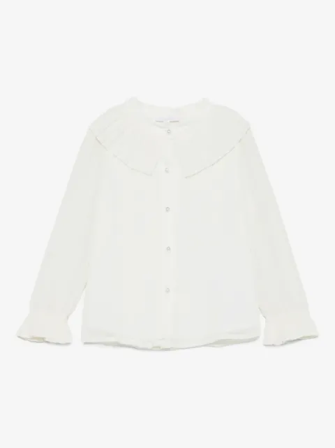 Patachou pleated-collar blouse