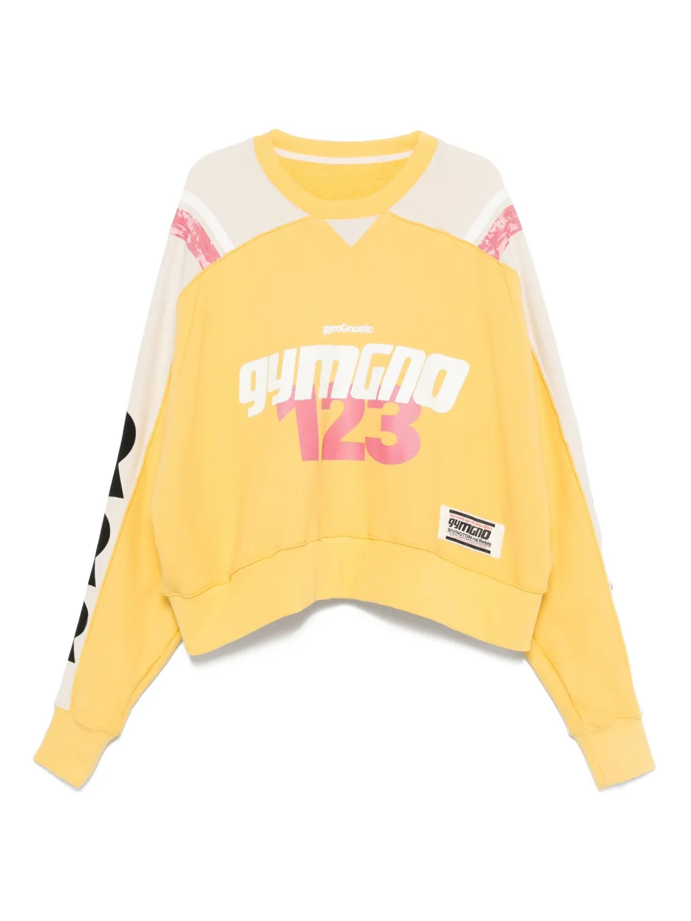 RRR123 Sweater met colourblocking Geel