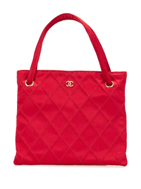 CHANEL Pre-Owned 1986-1988 CC Quilted Satin handbag